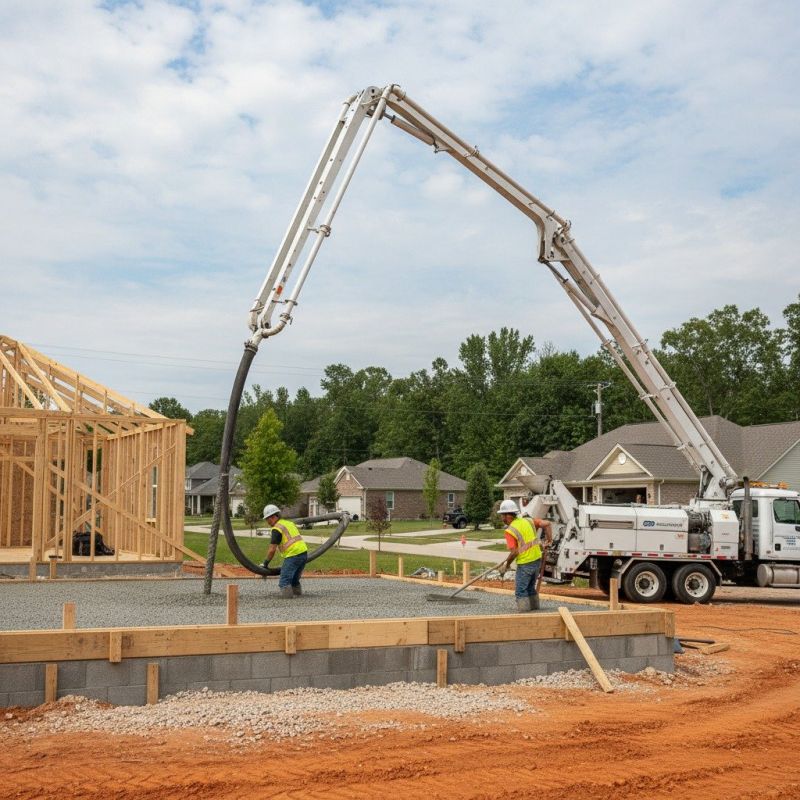 Pole Barn Concrete Pouring